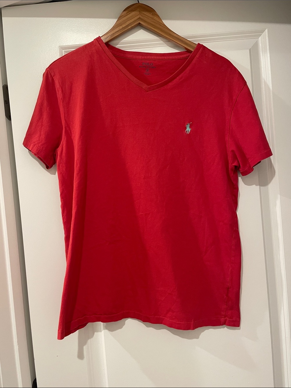 Polo by Ralph Lauren men’s Red V-Neck tee small